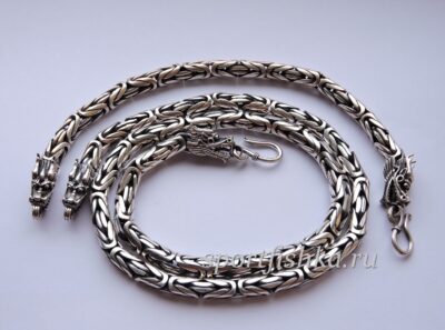 Серебряная цепочка браслет лисий хвост византия