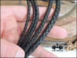 Черные кожаные шнурки 3-8 мм